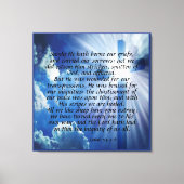 Isaiah 53:4-6 Canvas Print (Voorkant)