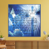 Isaiah 53:4-6 Canvas Print (Insitu (Woonkamer))