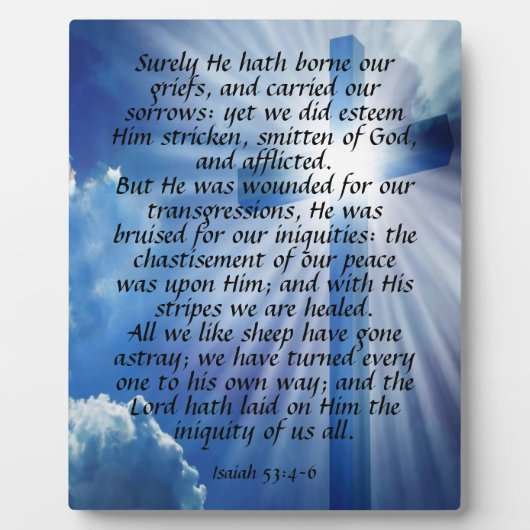 Isaiah 53:4-6 fotoplaat (Voorkant)
