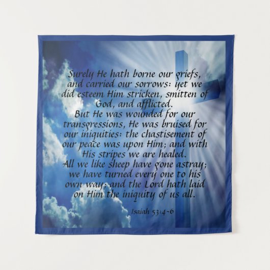 Isaiah 53:4-6 wandkleed (Voorkant)