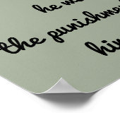 Isaiah 53:5 Gele en zwarte kanarie spotvogel Poster (Hoek)