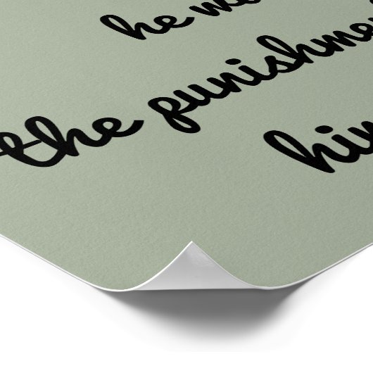 Isaiah 53:5 Gele en zwarte kanarie spotvogel Poster (Hoek)