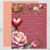 Isaiah 53:5 Healing Scripture Card | Watercolor (Voorkant / Achterkant)