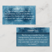 ISAIAH 53:5 kaart met bijbelkaart voor scripts Visitekaartje (Voorkant / Achterkant)