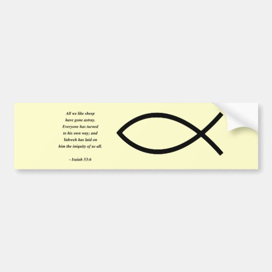 ISAIAH 53:6 BUMPERSTICKER (Voorkant)