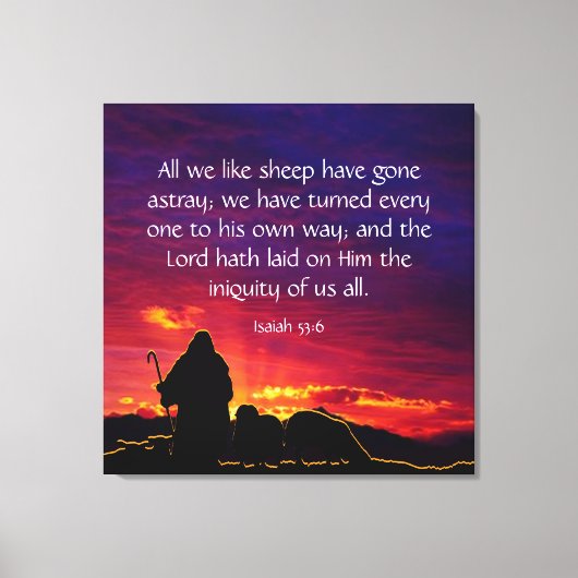 Isaiah 53:6 canvas afdruk (Voorkant)