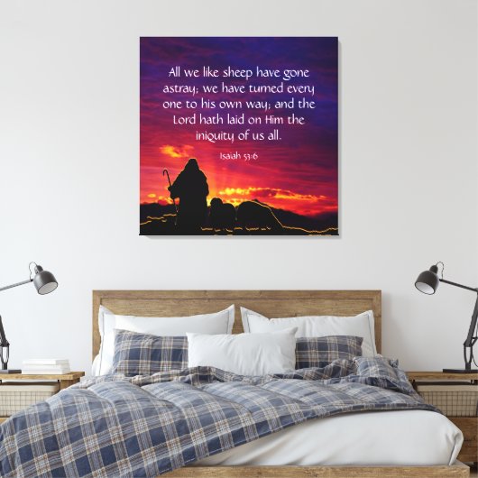 Isaiah 53:6 canvas afdruk (Insitu (Slaapkamer))