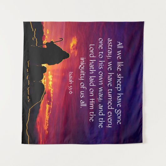 Isaiah 53:6 wandkleed (Voorkant (horizontaal))