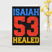 Isaiah 53 Healed Christian Inspirational  Kaart (Gele Bloem)
