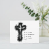 Isaiah-53 - Kruis/Christelijke getuige Briefkaart (Staand voorkant)