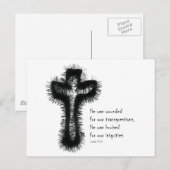 Isaiah-53 - Kruis/Christelijke getuige Briefkaart (Voorkant / Achterkant)