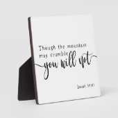 Isaiah 54:10 Bijbelscriptpatroon handschrift Fotoplaat (Voorkant)