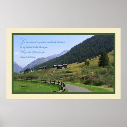 Isaiah 54:10 Manuscriptenafdrukken Poster (Voorkant)