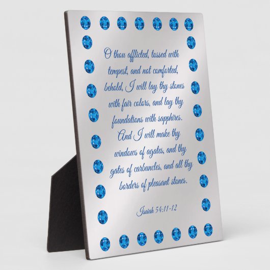 Isaiah 54:11-12 Plaque Fotoplaat (Zijkant)