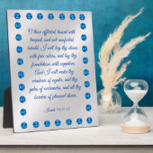 Isaiah 54:11-12 Plaque Fotoplaat (Zijkant)