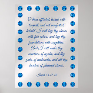 Isaiah 54:11-12 Poster