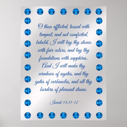 Isaiah 54:11-12 Poster (Voorkant)