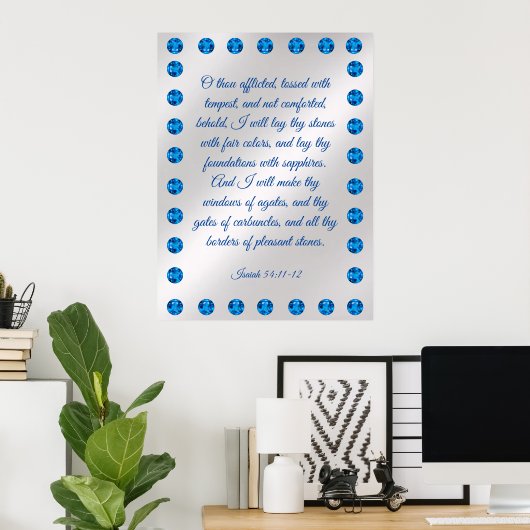 Isaiah 54:11-12 Poster (Thuiskantoor)