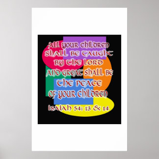 Isaiah 54 13 & 14 poster