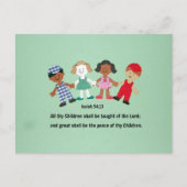 Isaiah 54:13 en al uw kinderen moeten worden onder briefkaart (Voorkant)
