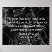 Isaiah 54:17 poster (Voorkant)