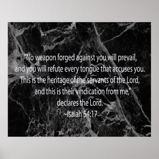 Isaiah 54:17 poster (Voorkant)