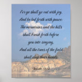 Isaiah 55:12, Bijbelversie Poster (Voorkant)