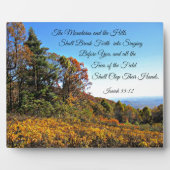 Isaiah 55:12 De bergen en de heuvels moeten.. Fotoplaat (Voorkant)