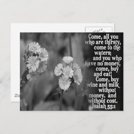ISAIAH 55:1 BIBLE SCRIPTURE FAVORITE BRIEFKAART (Voorkant / Achterkant)