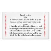 Isaiah 55:6-7-zaadkaartmagneet magnetisch visitekaartje (Voorkant)