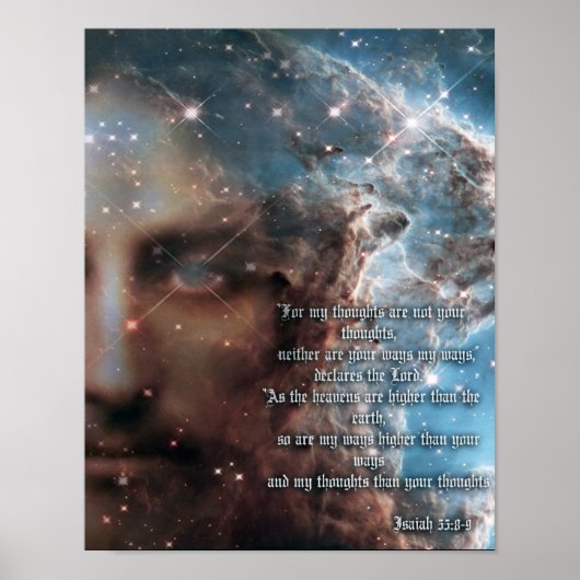 Isaiah 55:8-9 poster (Voorkant)