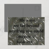 Isaiah 55:8 Krachtige bijbelprijsopgave Briefkaart (Voorkant / Achterkant)