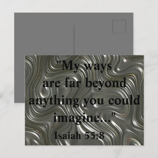 Isaiah 55:8 Krachtige bijbelprijsopgave Briefkaart (Voorkant / Achterkant)
