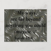 Isaiah 55:8 Krachtige bijbelprijsopgave Briefkaart (Voorkant)