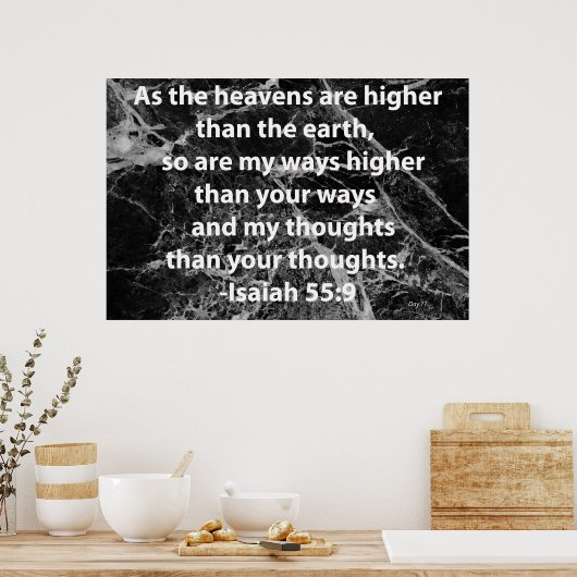 Isaiah 55:9 poster (Keuken)