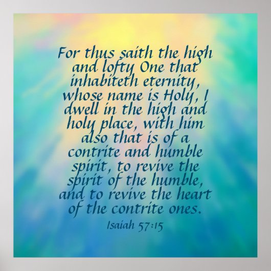 Isaiah 57:15 poster (Voorkant)
