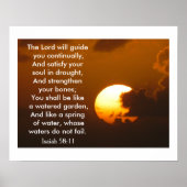 Isaiah 58:11 - kunstmatig poster (Voorkant)