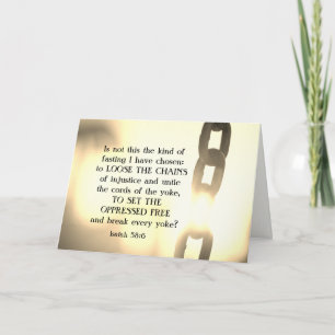 Isaiah 58:6 Soort vasten Ik heb gekozen Kaart