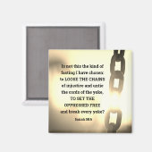 Isaiah 58:6 Soort vasten Ik heb gekozen Magneet (Voorkant / Achterkant)