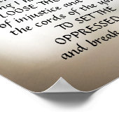 Isaiah 58:6 Soort vasten Ik heb gekozen Poster (Hoek)