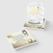 Isaiah 58:6 Soort vasten Ik heb gekozen Stenen Onderzetter (Zijkant)