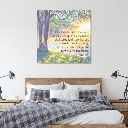 Isaiah 58:8 canvas afdruk (Insitu (Slaapkamer))