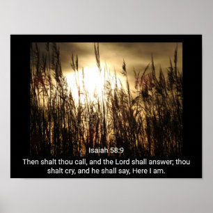 Isaiah 58:9 - Hier ben ik - Art Print