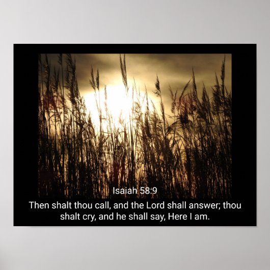 Isaiah 58:9 - Hier ben ik - Art Print (Voorkant)