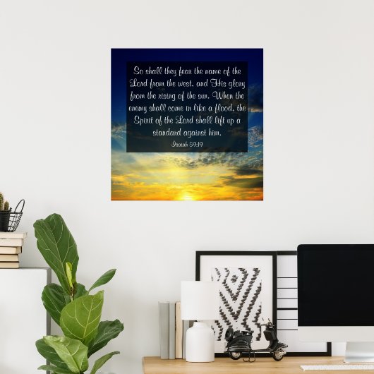 Isaiah 59:19 Poster (Thuiskantoor)