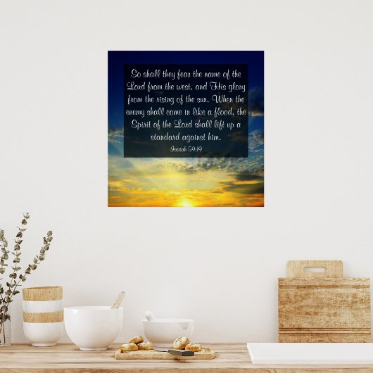 Isaiah 59:19 Poster (Keuken)