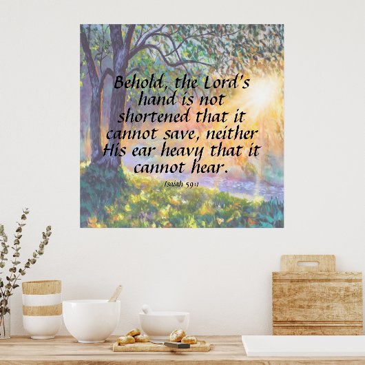Isaiah 59:1 poster (Keuken)