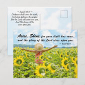 Isaiah 60:1-2 Arise Shine voor je licht is gekomen Briefkaart (Voorkant / Achterkant)