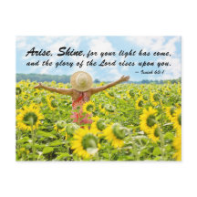 Isaiah 60:1-2 Arise Shine voor je licht is gekomen