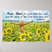 Isaiah 60:1 Arise Shine voor Uw licht is gekomen Poster (Voorkant)